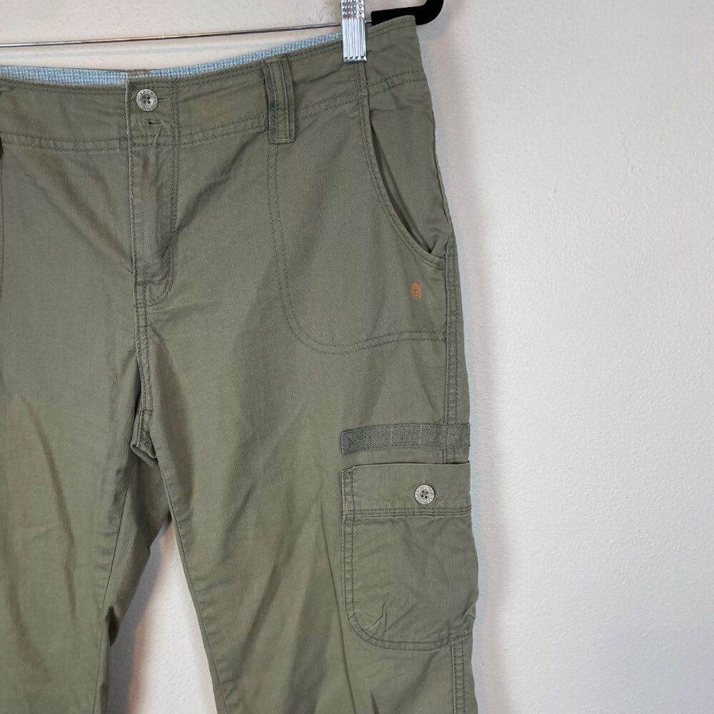 Levi's Women's 8 Y2K Capri Cargo Army Green Low Rise Pants Grunge Punk Skater - Picture 2 of 10
